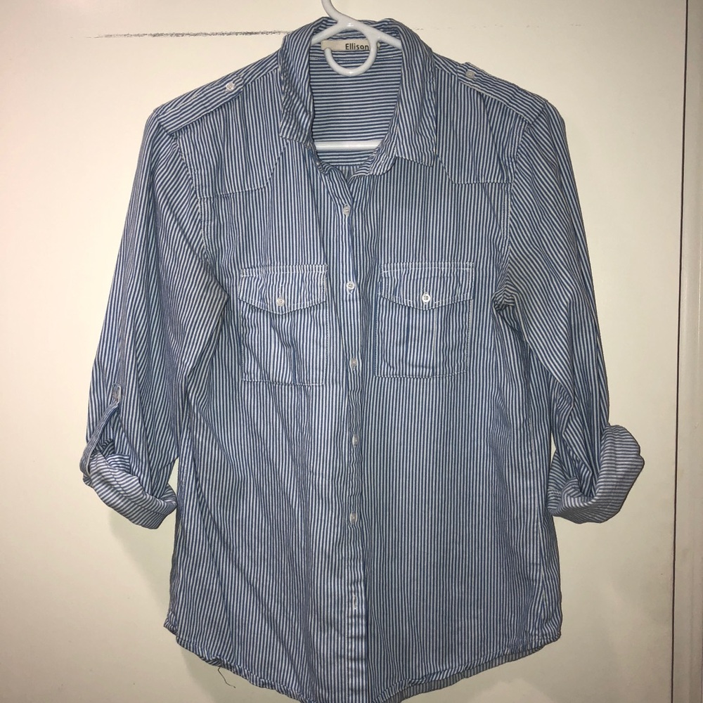 Pinstripe button down